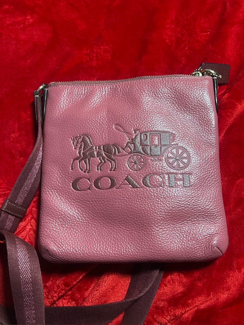 COACH CE874 Mini Rowan File Bag Horse and Carriage Crossbody With Mini Wristlet